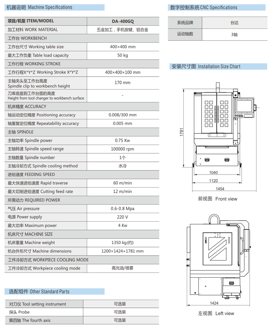 DA-400GQ全罩高光机参数